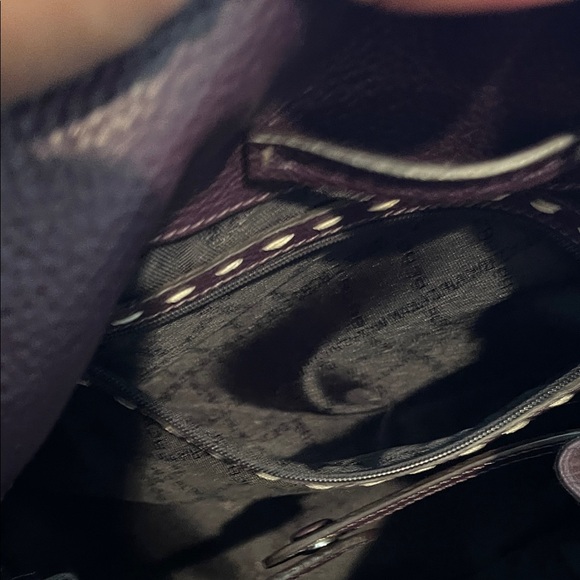 Elegant Eggplant Purple Leather Handbag - Picture 8 of 12